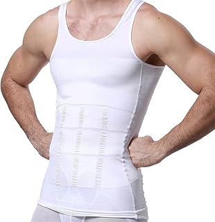 Men’s Slimming Body Shaper Vest | Compression Tummy Tucker for Belly Fat | Stretchable Abs Slimmer Tank Top | Corset for Gym, Workout & Weight Loss Fitness
