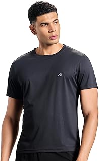Men's Polyester Regular Fit T-Shirt (Bftbm3003Sblackl_Black Large)