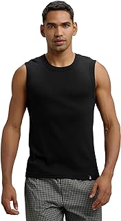 9930 Men's Super Combed Cotton Rib Solid Slim Fit Round Neck Muscle Vest