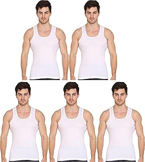 Men's Sleeveless Cotton Vest (Pack of 5)