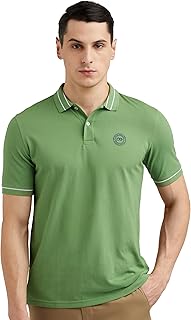 Men's Regular Fit Insignia Half Sleeve Polo T-Shirt | Cotton Rich | Premium Pique Weave